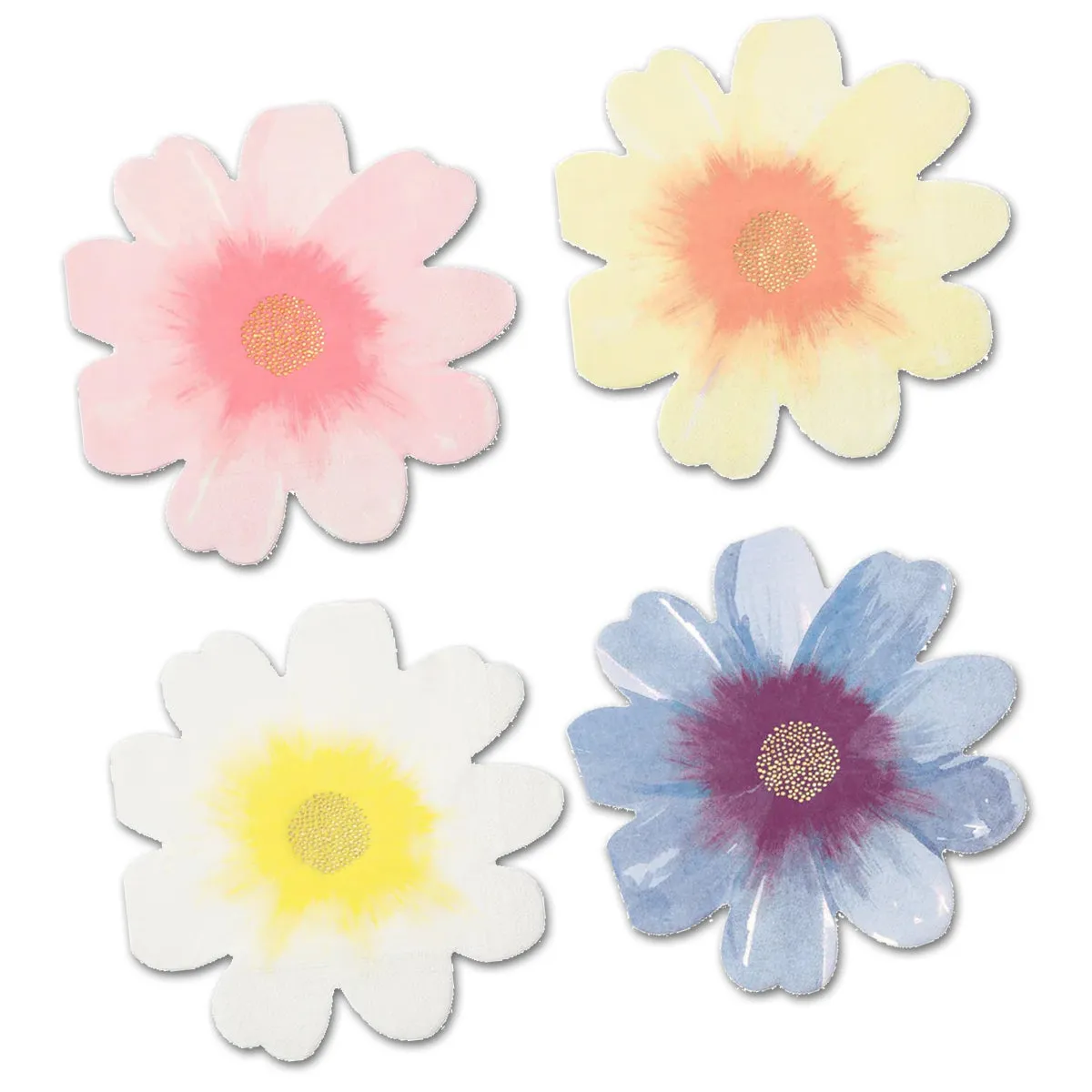 Flower Garden Die-Cut Shaped Paper Napkins