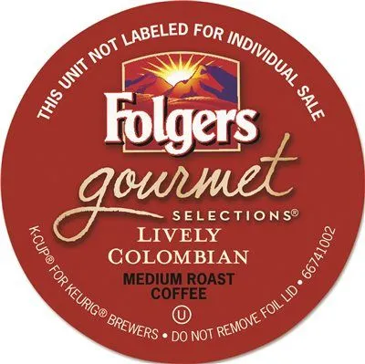 Folgers Gourmet Selections Lively Colombian Coffee K-Cups 24 Per Box