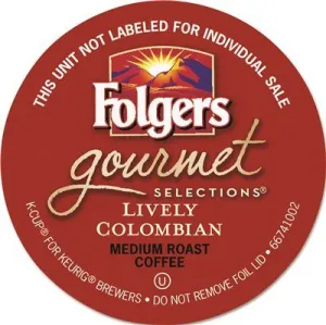 Folgers Gourmet Selections Lively Colombian Coffee K-Cups 24 Per Box