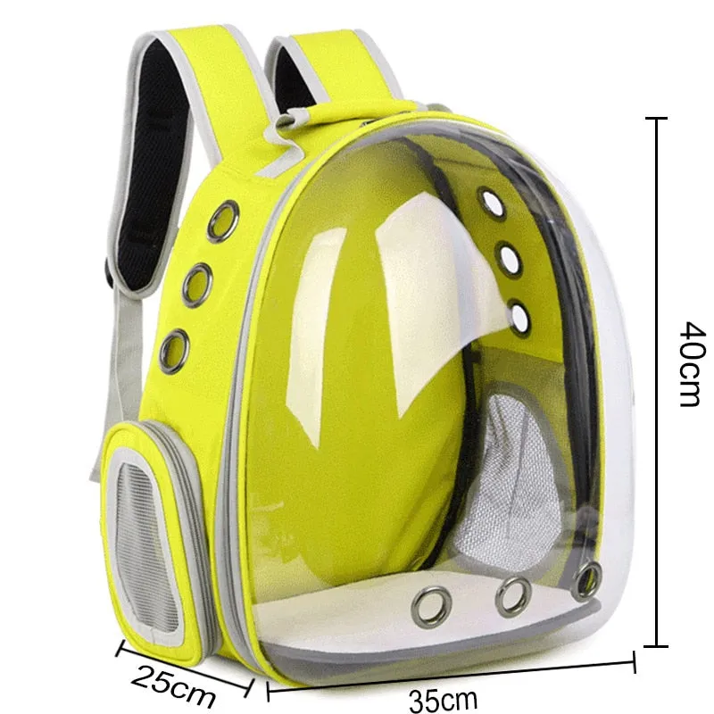 Free shipping Cat bag Breathable Portable Pet Carrier Bag Outdoor Travel backpack for cat and dog Transparent Space pet Backpack