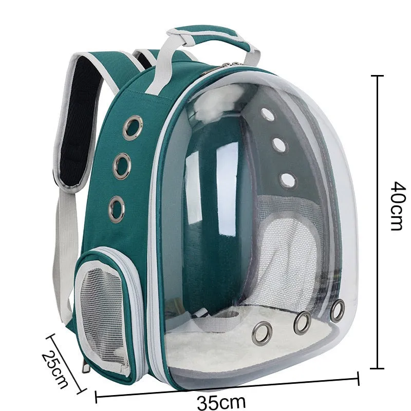 Free shipping Cat bag Breathable Portable Pet Carrier Bag Outdoor Travel backpack for cat and dog Transparent Space pet Backpack