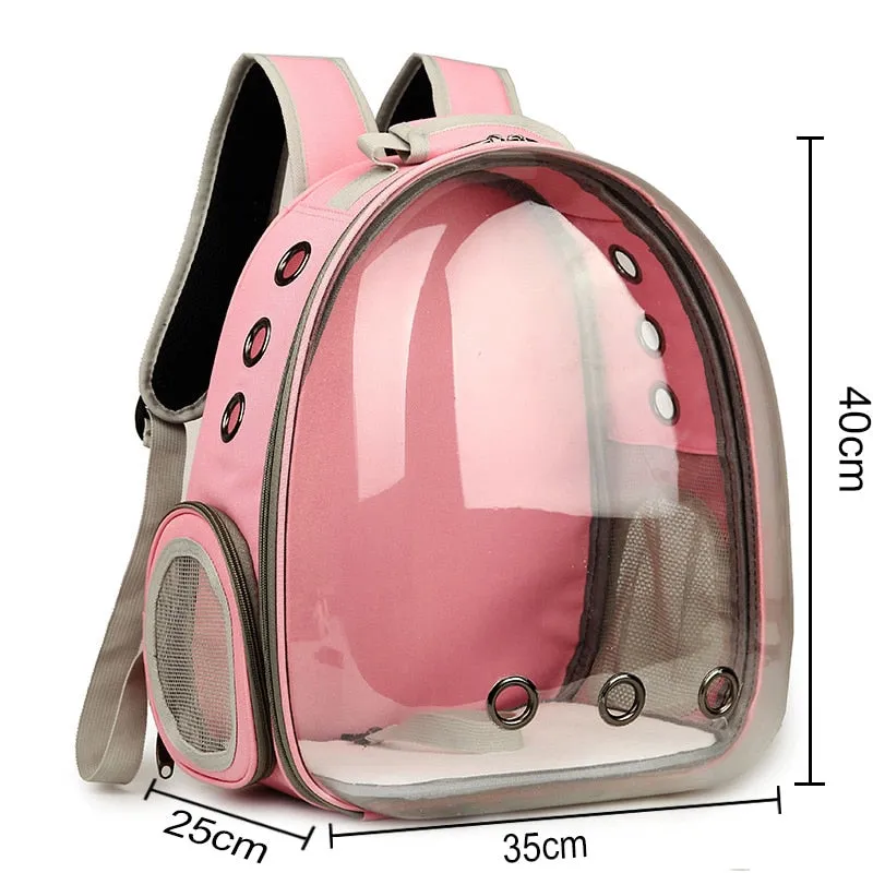 Free shipping Cat bag Breathable Portable Pet Carrier Bag Outdoor Travel backpack for cat and dog Transparent Space pet Backpack