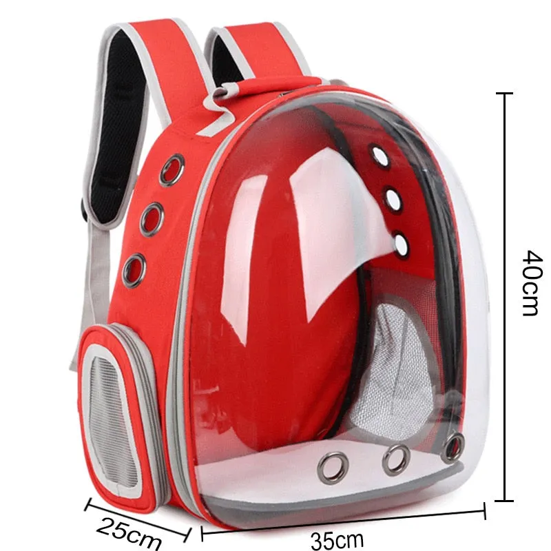 Free shipping Cat bag Breathable Portable Pet Carrier Bag Outdoor Travel backpack for cat and dog Transparent Space pet Backpack