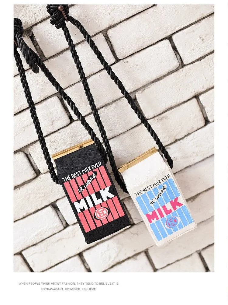 Fun 3D milk carton handbag