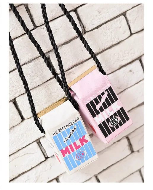 Fun 3D milk carton handbag