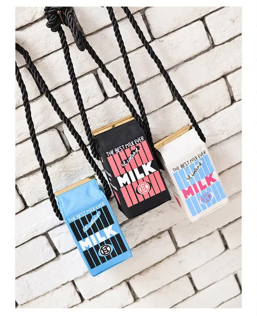 Fun 3D milk carton handbag