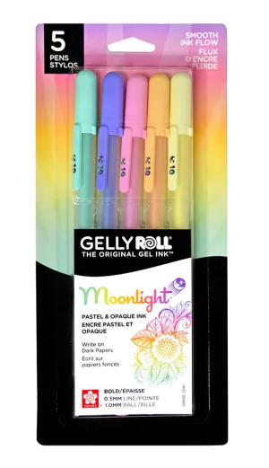 Gelly Roll Moonlight - Bold Pastel - 5 Pack