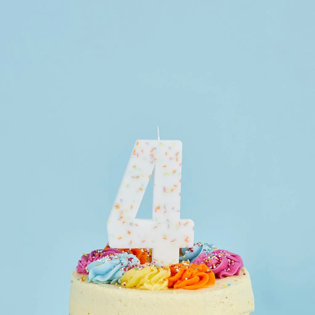 Giant Sprinkle Candle Number 4