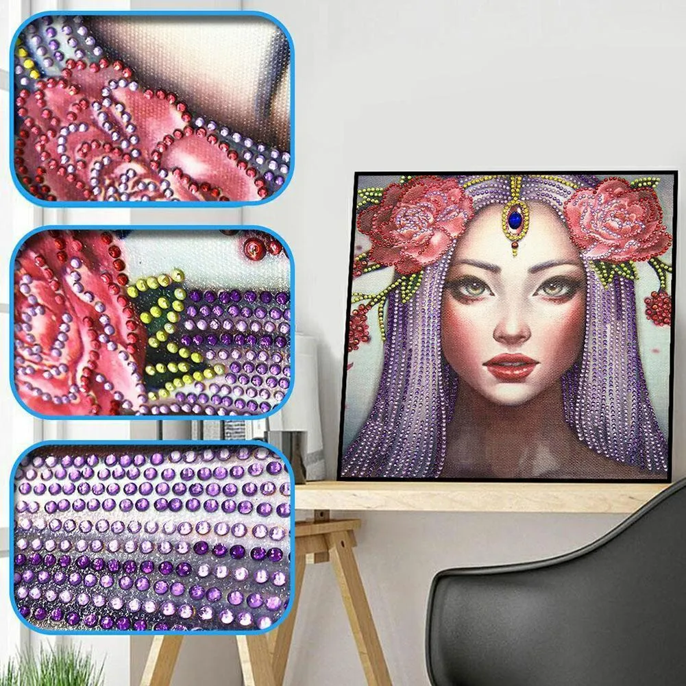 Girl 5D DIY Special Shaped Diamond Painting