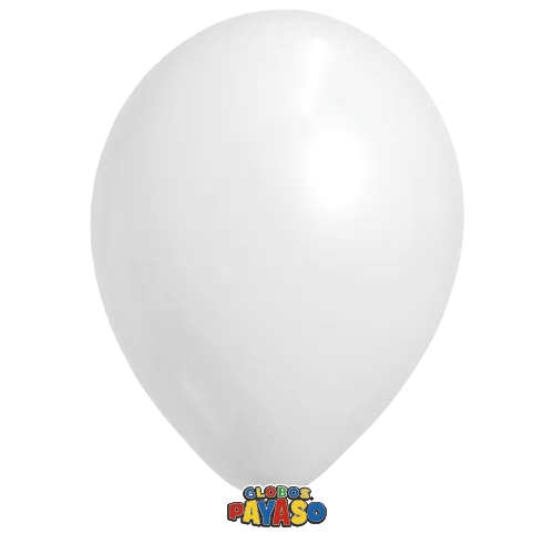 Globos Payaso 5in Balloon Pastel White 100ct