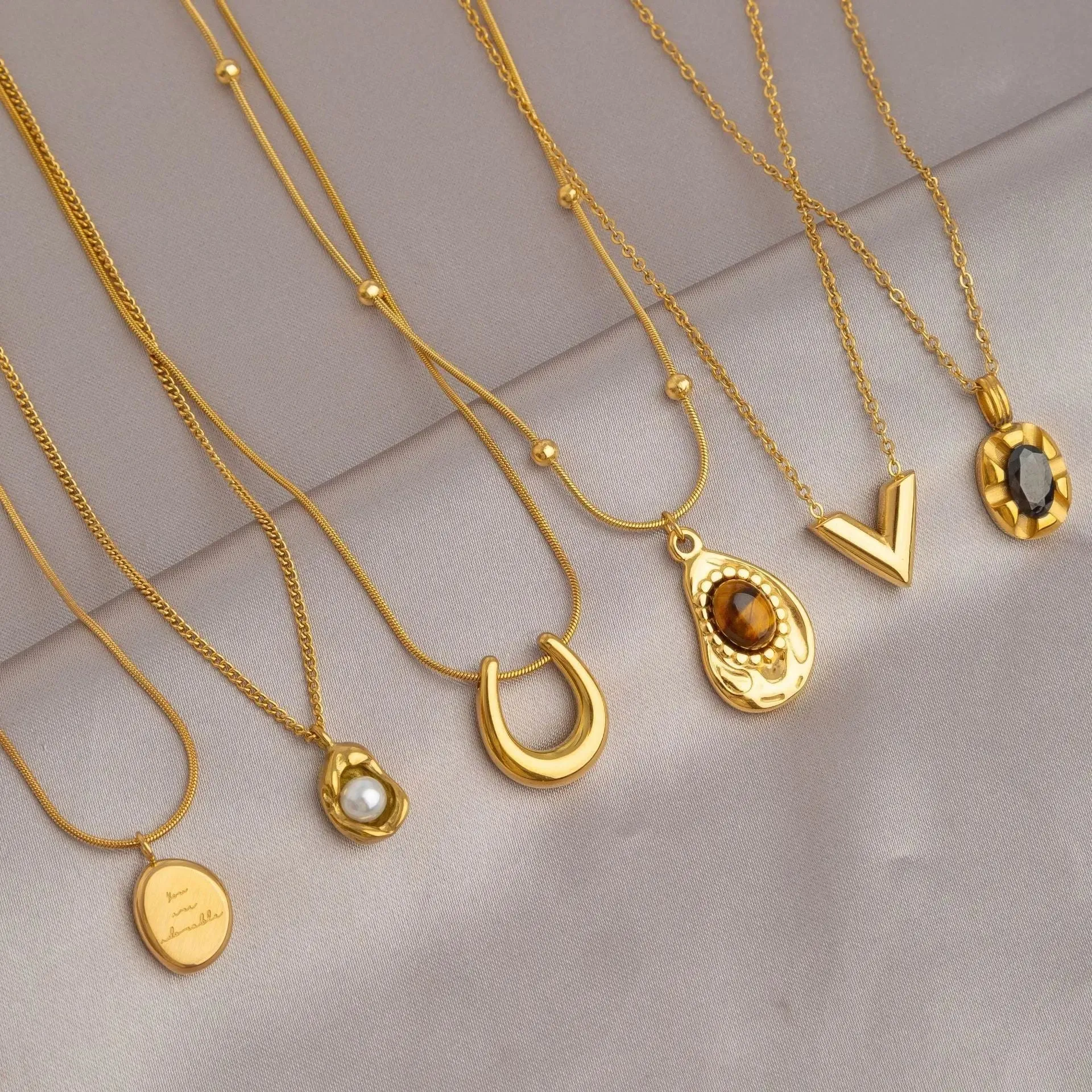 Gold Titanium Necklace