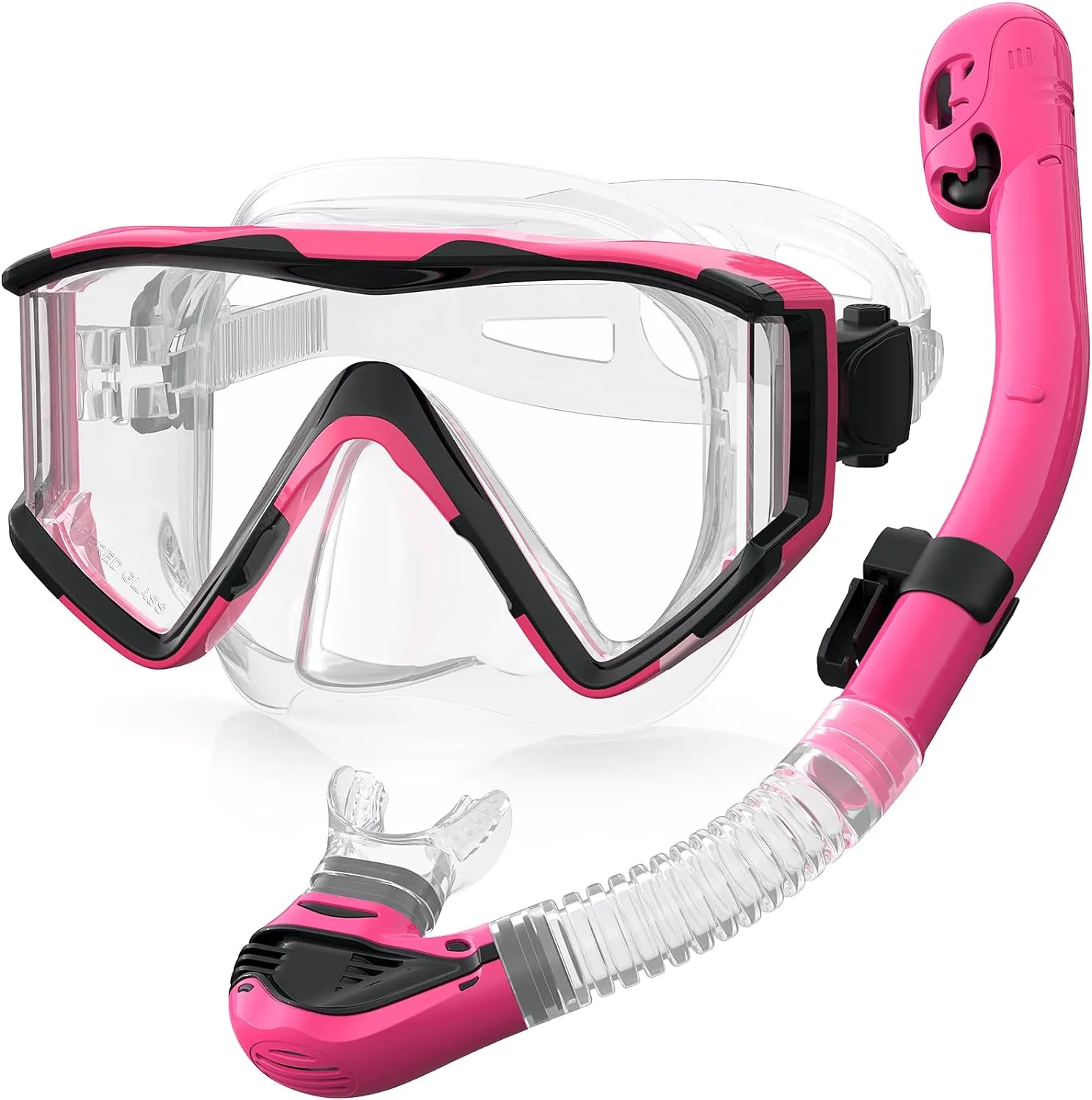 Greatever Snorkel Set Pano 3 Window Snorkel Mask For Adults