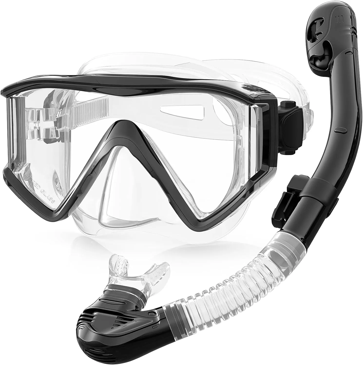 Greatever Snorkel Set Pano 3 Window Snorkel Mask For Adults