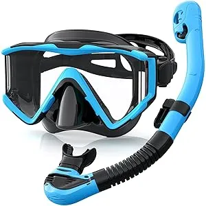 Greatever Snorkel Set Pano 3 Window Snorkel Mask For Adults