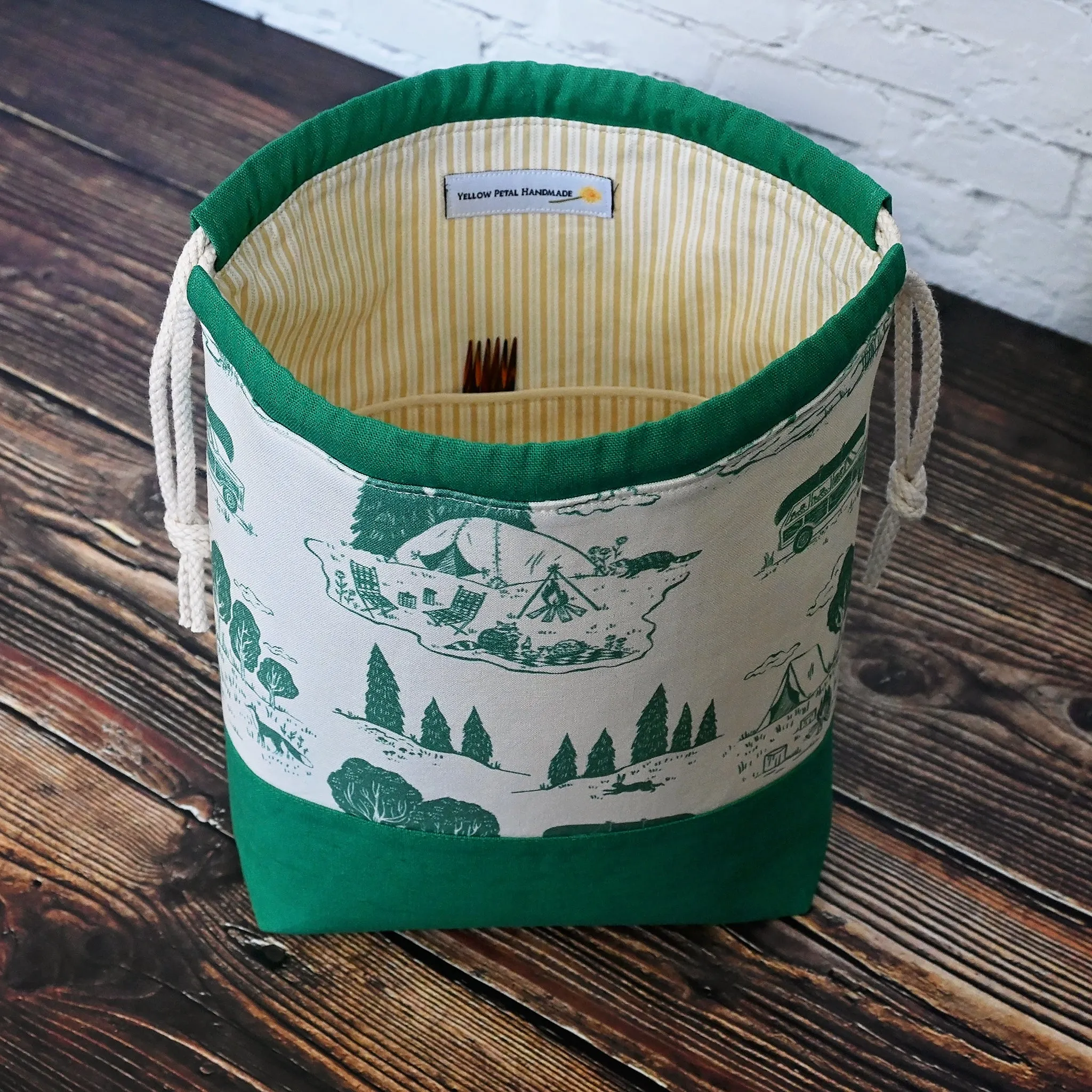 Green and Cream Camping Project Bag
