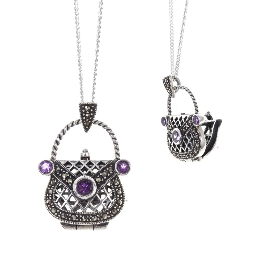 Handbag Locket | Amethyst