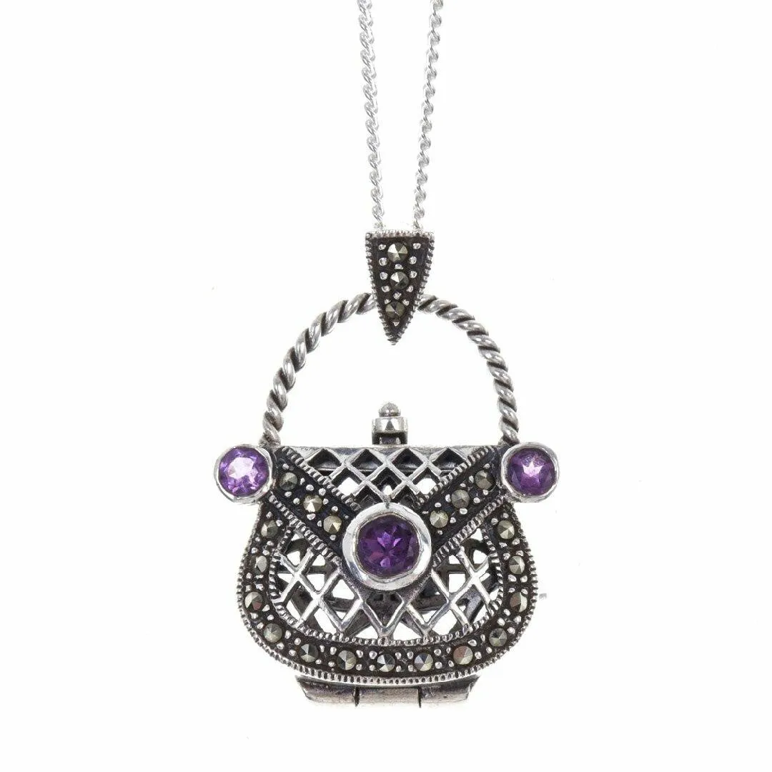 Handbag Locket | Amethyst