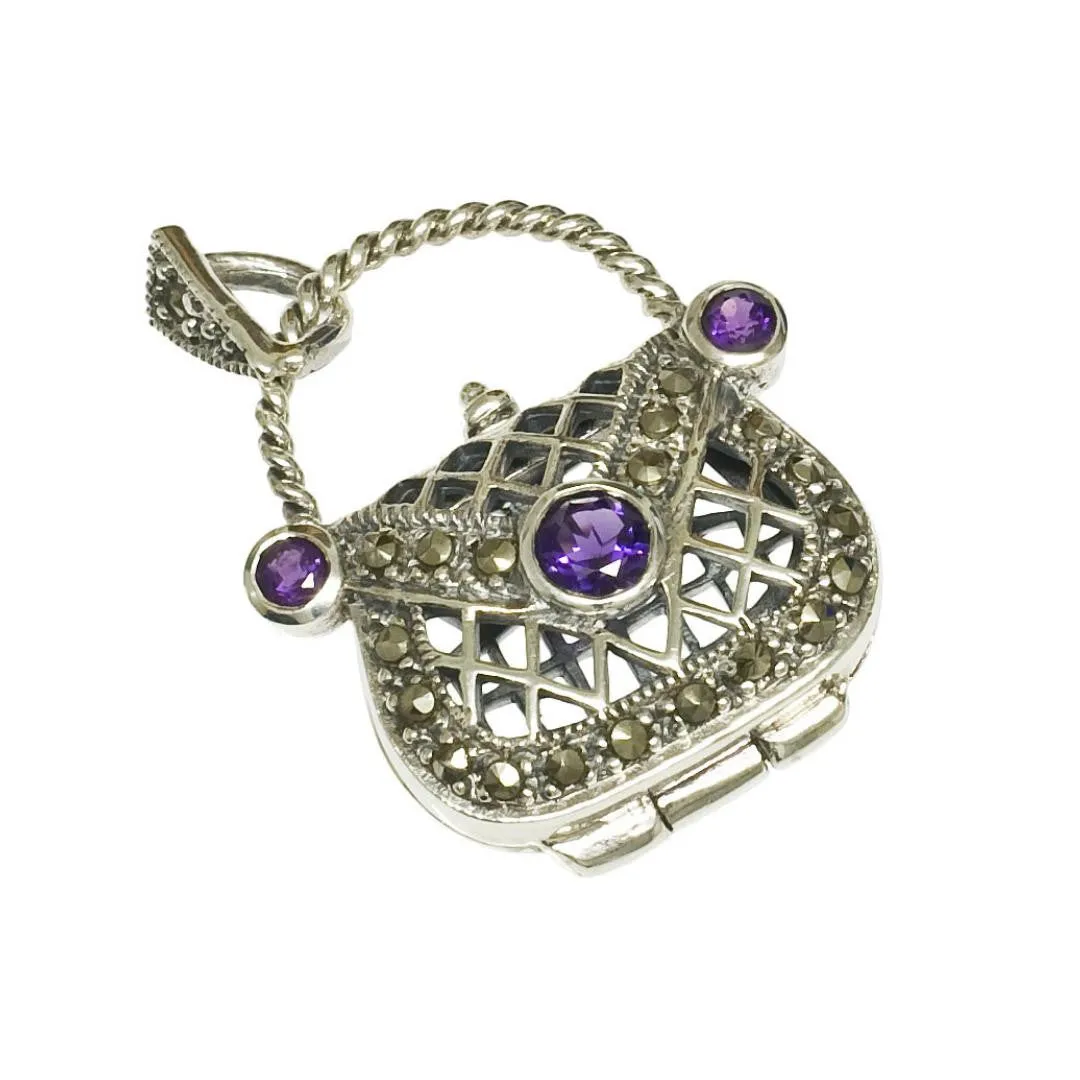 Handbag Locket | Amethyst