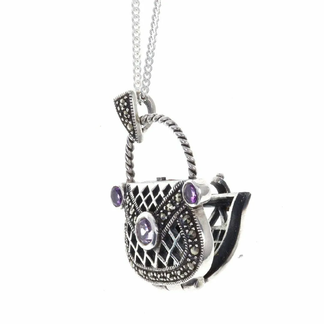 Handbag Locket | Amethyst