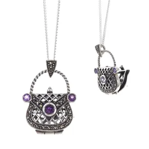 Handbag Locket | Amethyst