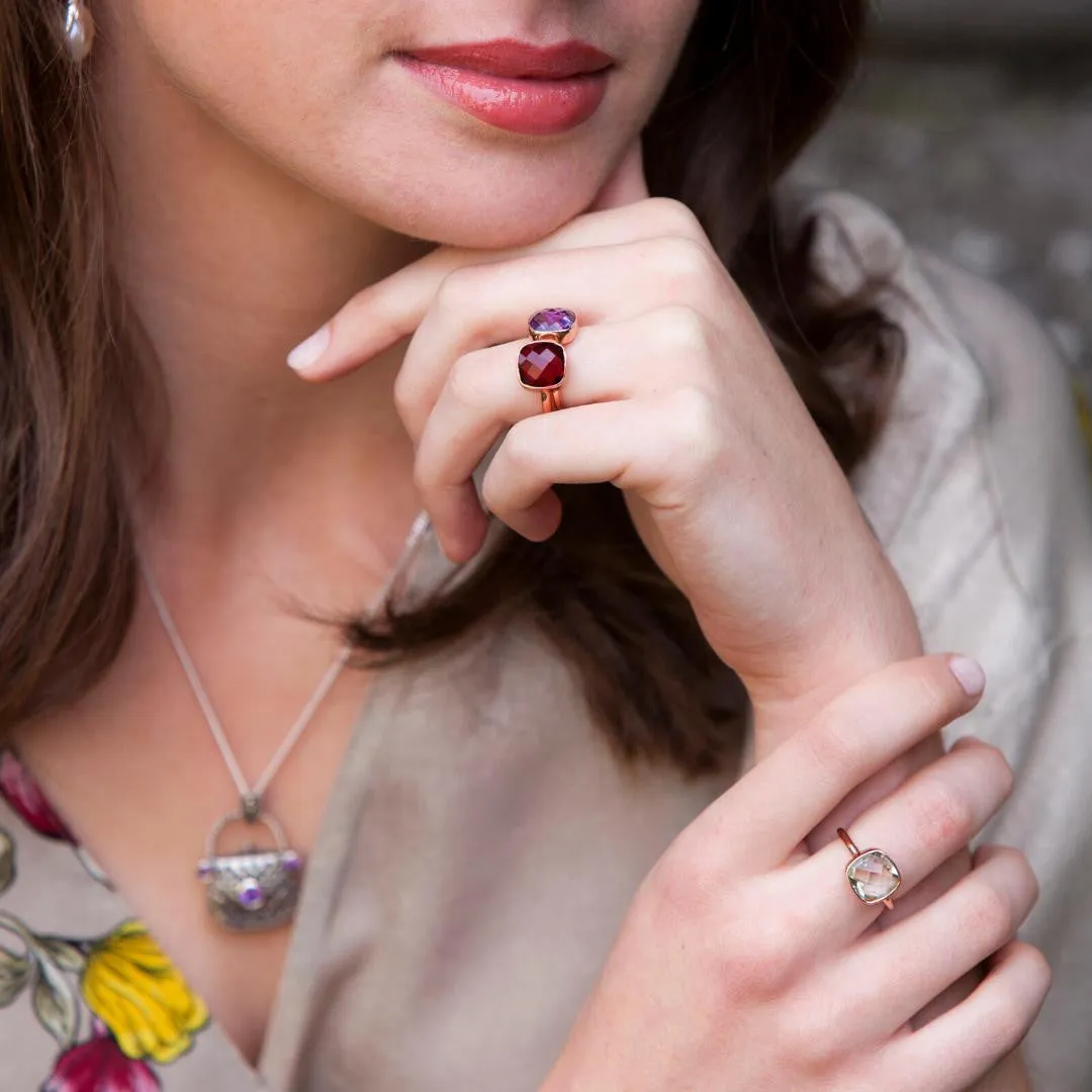 Handbag Locket | Amethyst