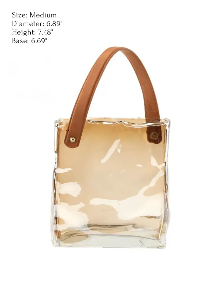 Handbag Style Glass Flower Vase