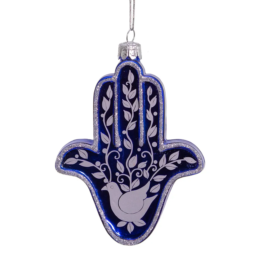 Hanukkah Hamsa Hand Ornament