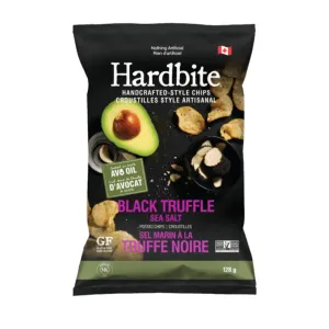 Hardbite Avocado Oil Potato Chips - Black Truffle Sea Salt (128g)