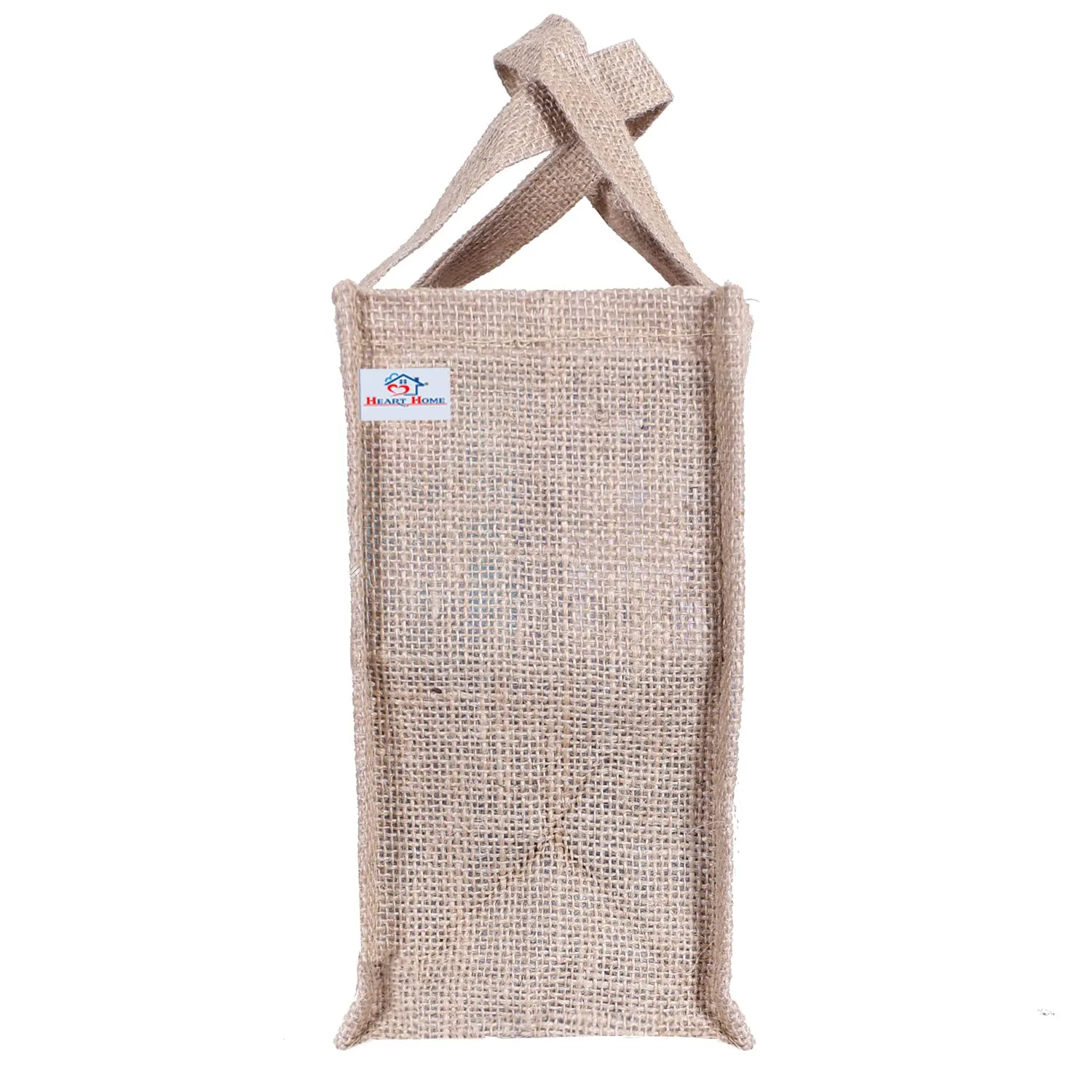 Heart Home Lunch Bag|Reusable Jute Fabric Tote Bag|Pineapple Print Tiffin Carry Hand Bag with Handle for Office,School,Gift (Brown)