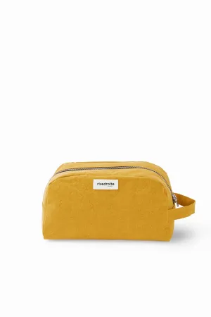 Hermel the toiletry bag - Recycled cotton Mustard