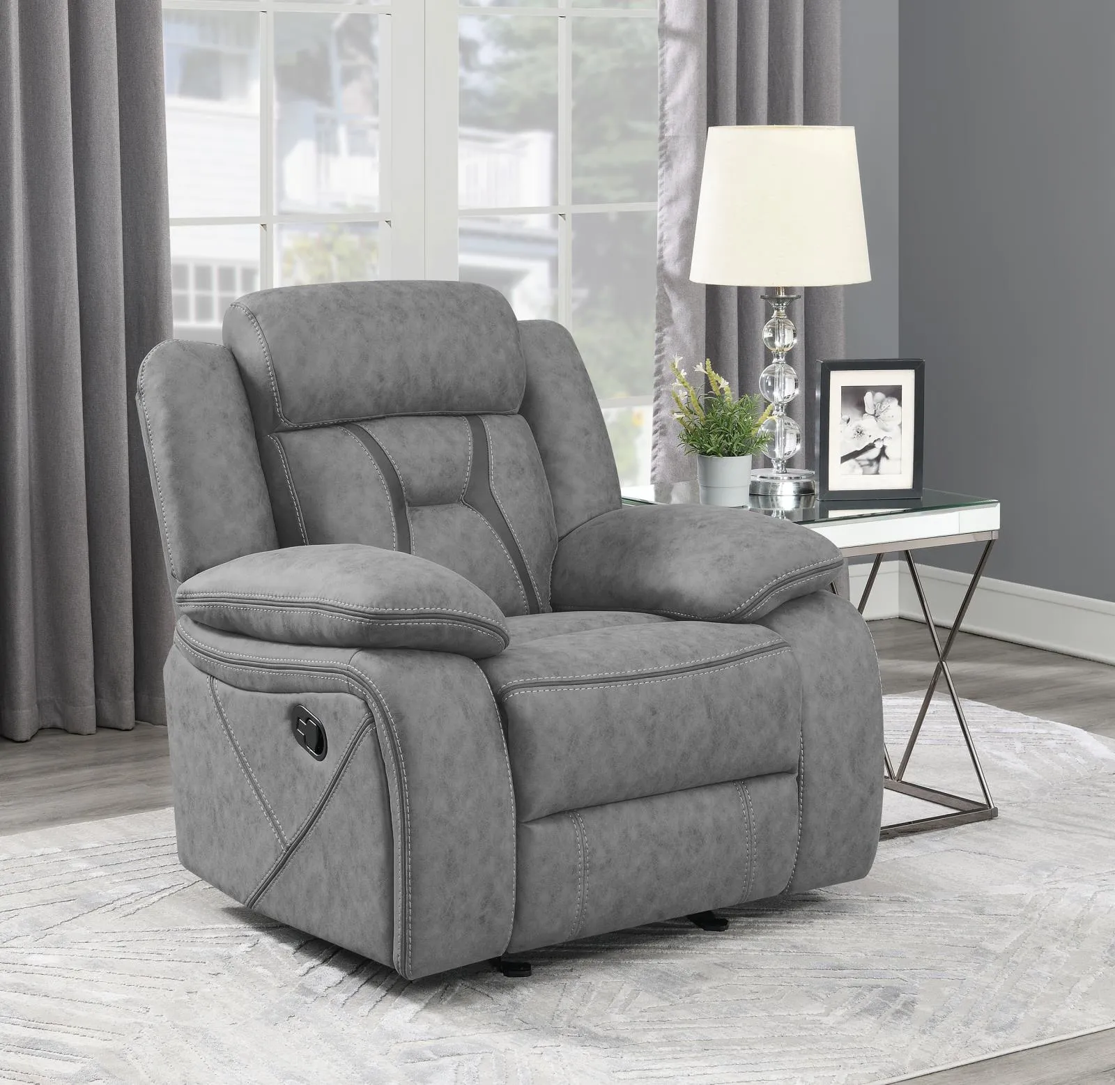 Houston Casual Stone Glider Recliner