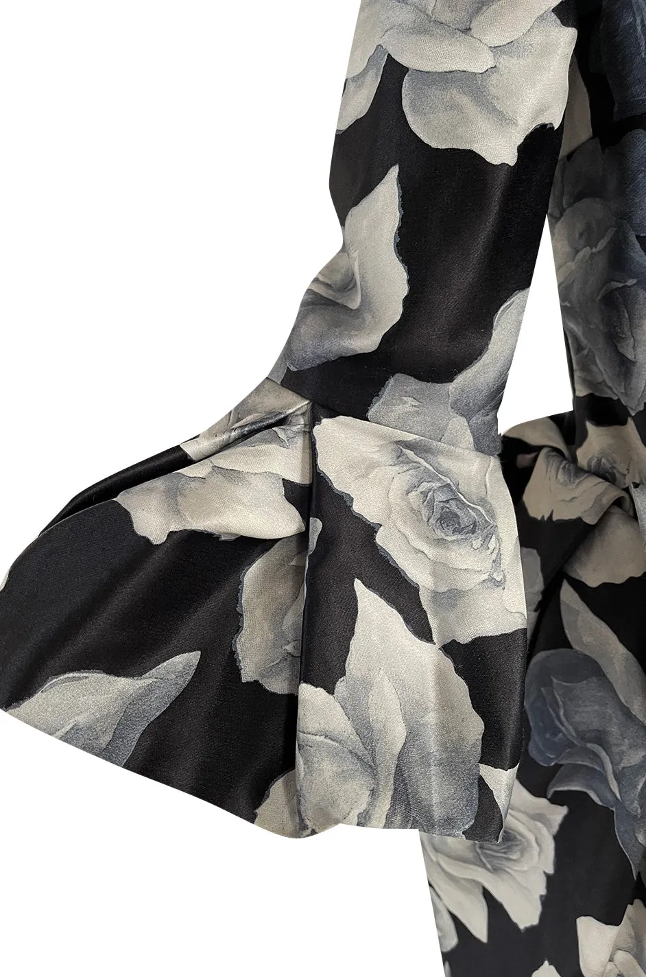 Iconic Fall 2011 Lanvin by Alber Elbaz Ad Campaign & Look 39 Runway Grey Floral Print Dress