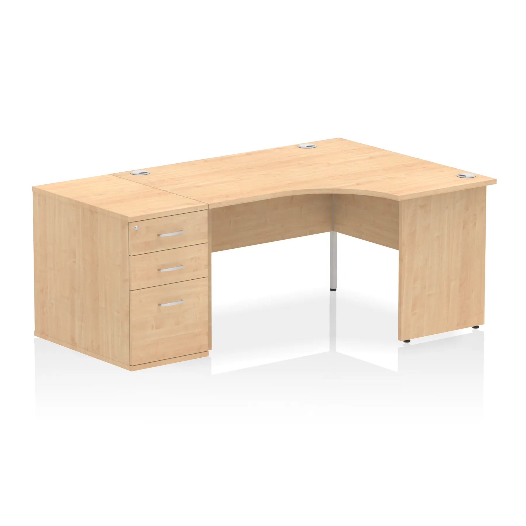 Impulse Panel End Crescent Desk Workstation