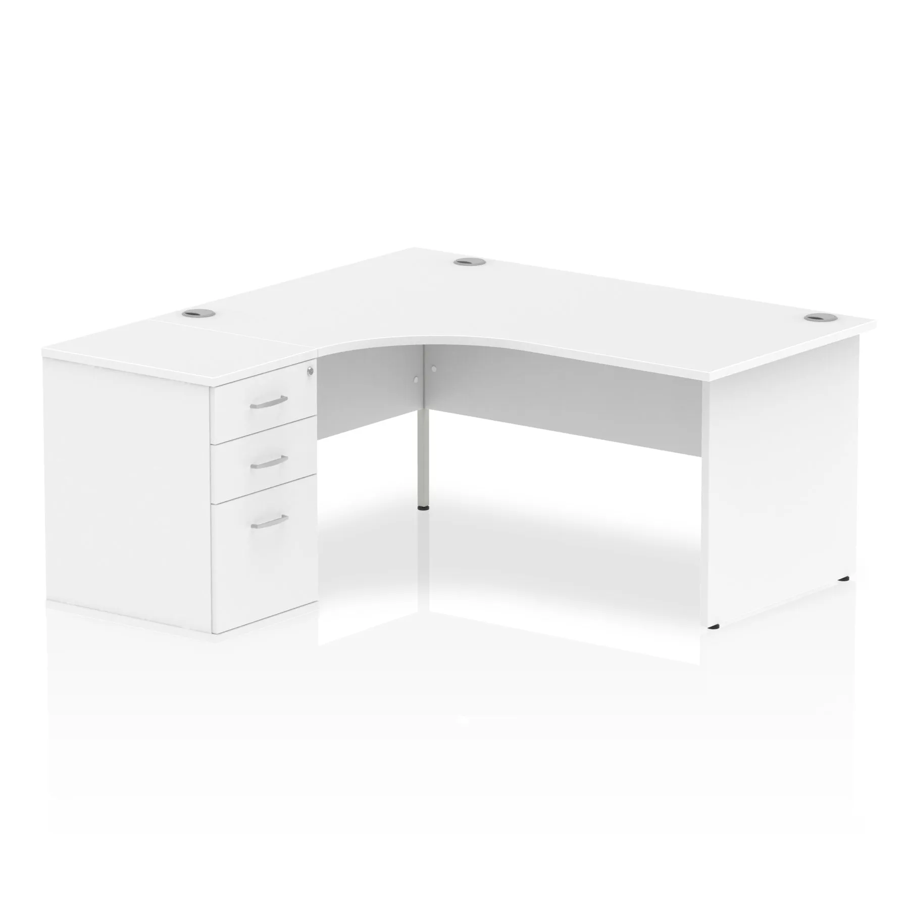 Impulse Panel End Crescent Desk Workstation