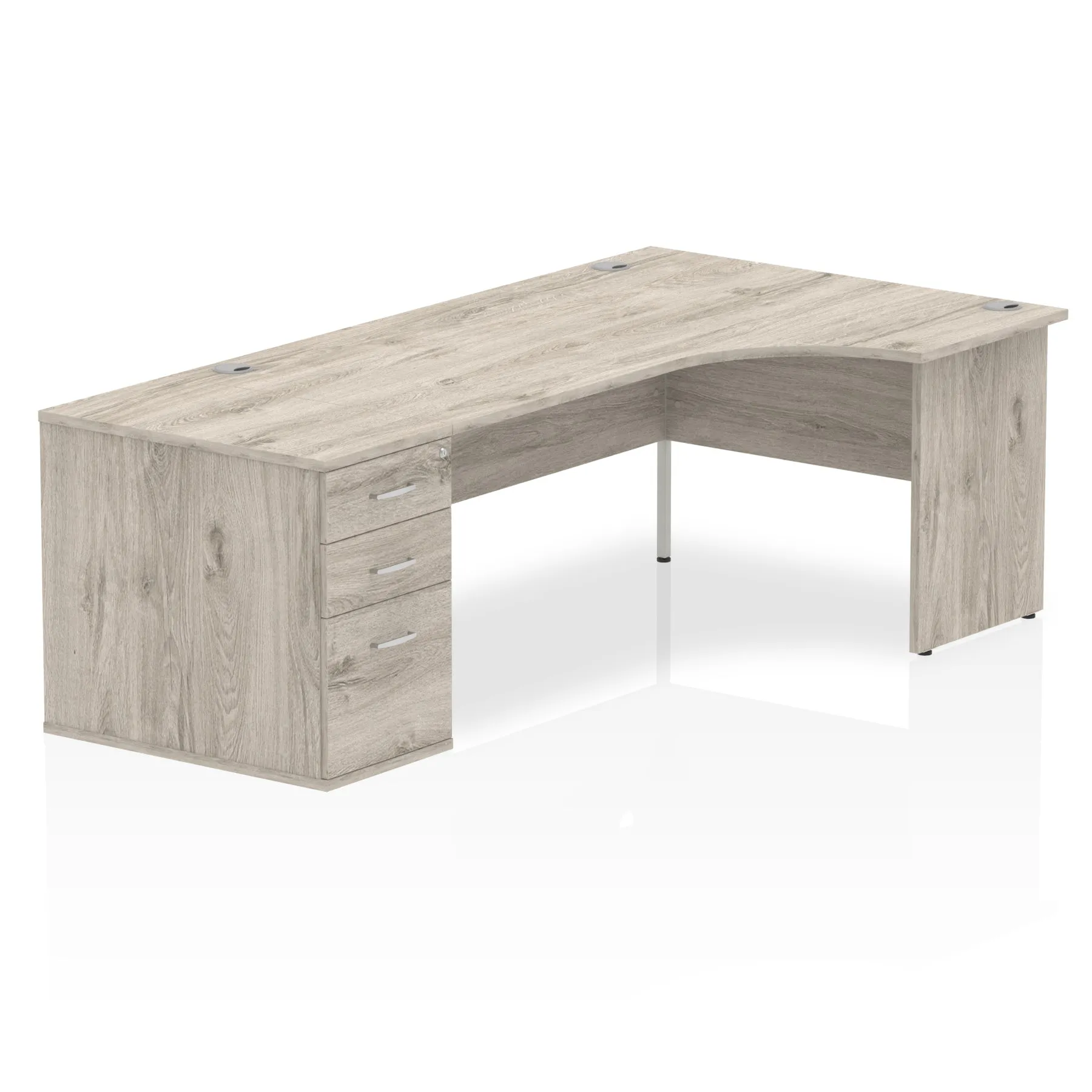 Impulse Panel End Crescent Desk Workstation