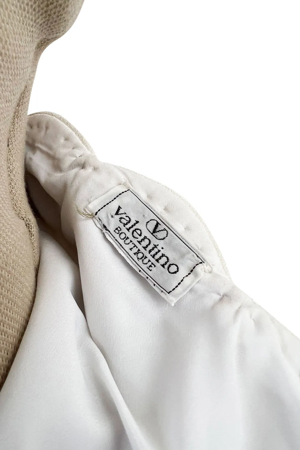 Instantly Recognizable Spring 1992 Valentino Strapless All White Vertical Paneled Dress