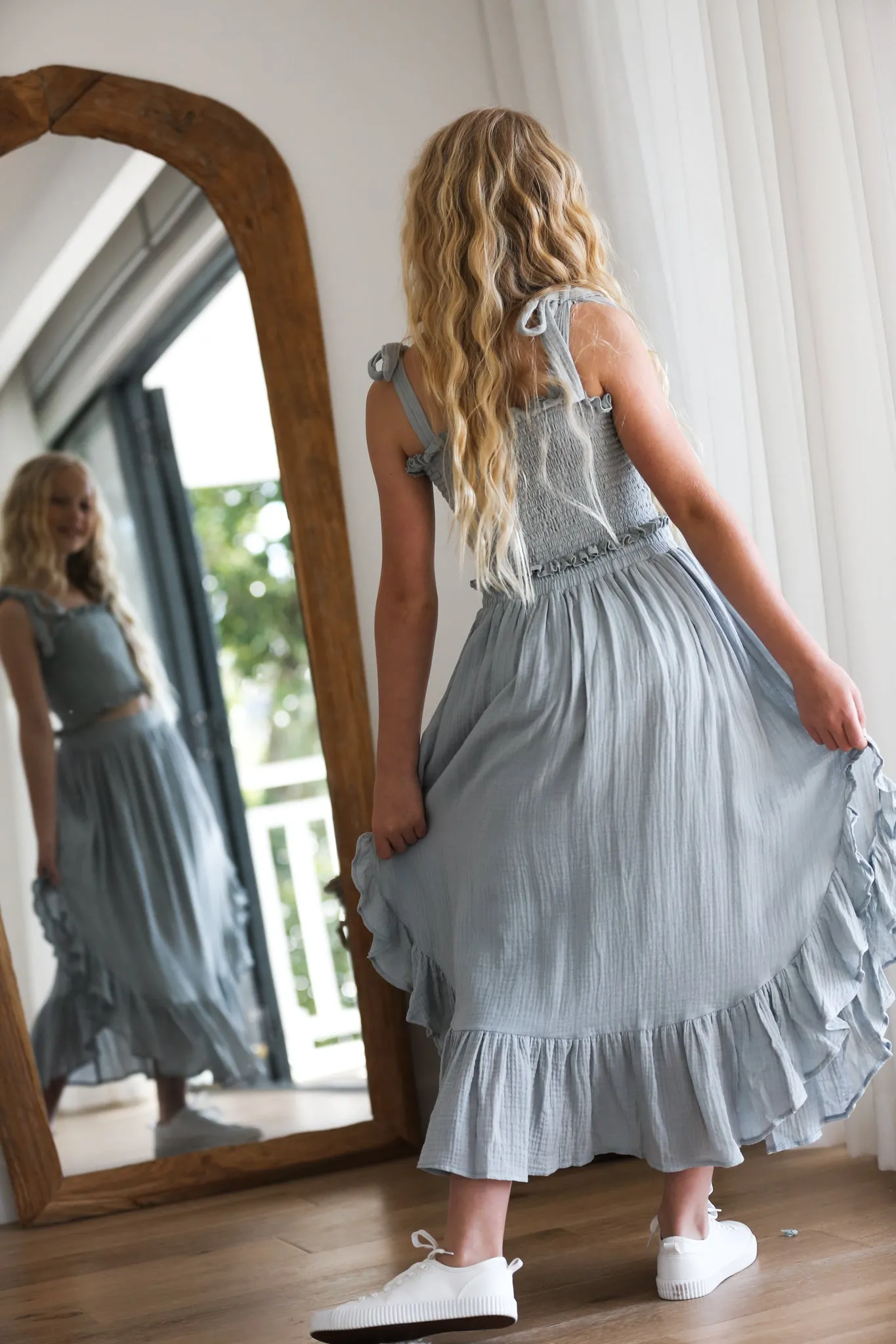 Iris Blue Maxi skirt & top