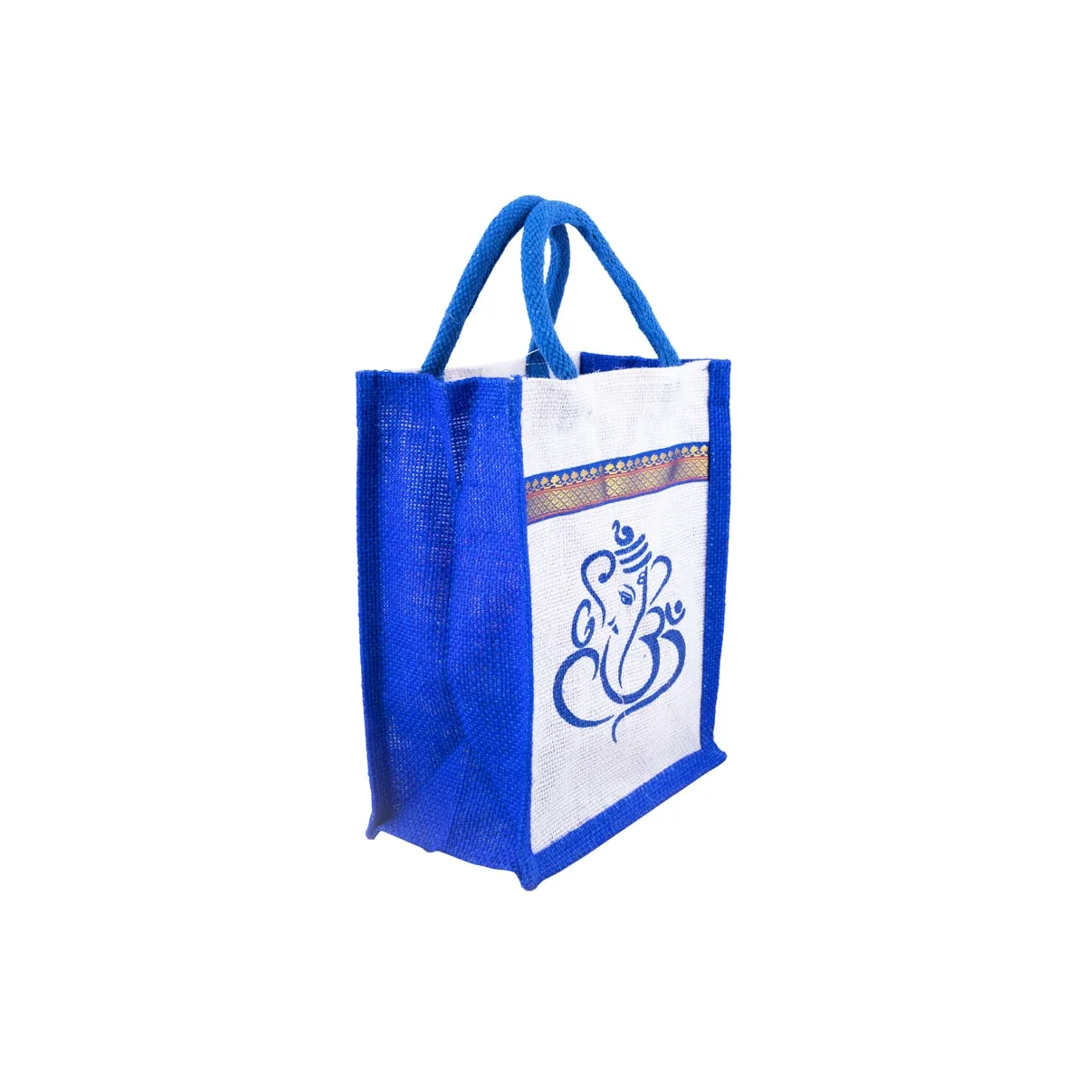 Jute Bag With Velcro - 10 x 7.5 Inches | Jute Shopping Bag/ Jute Tote Bag for Women/ 95 Gms/ Assorted Colour
