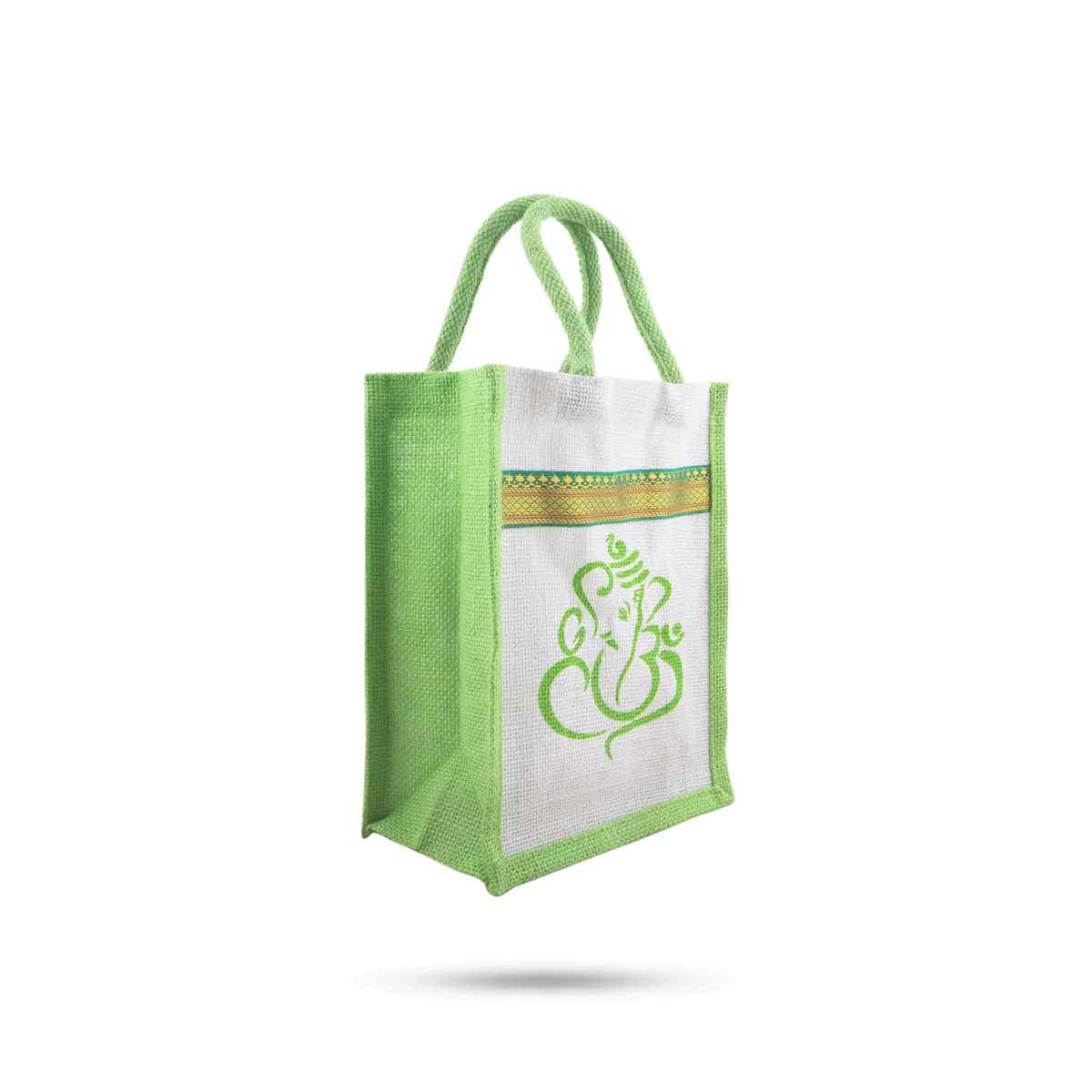Jute Bag With Velcro - 10 x 7.5 Inches | Jute Shopping Bag/ Jute Tote Bag for Women/ 95 Gms/ Assorted Colour