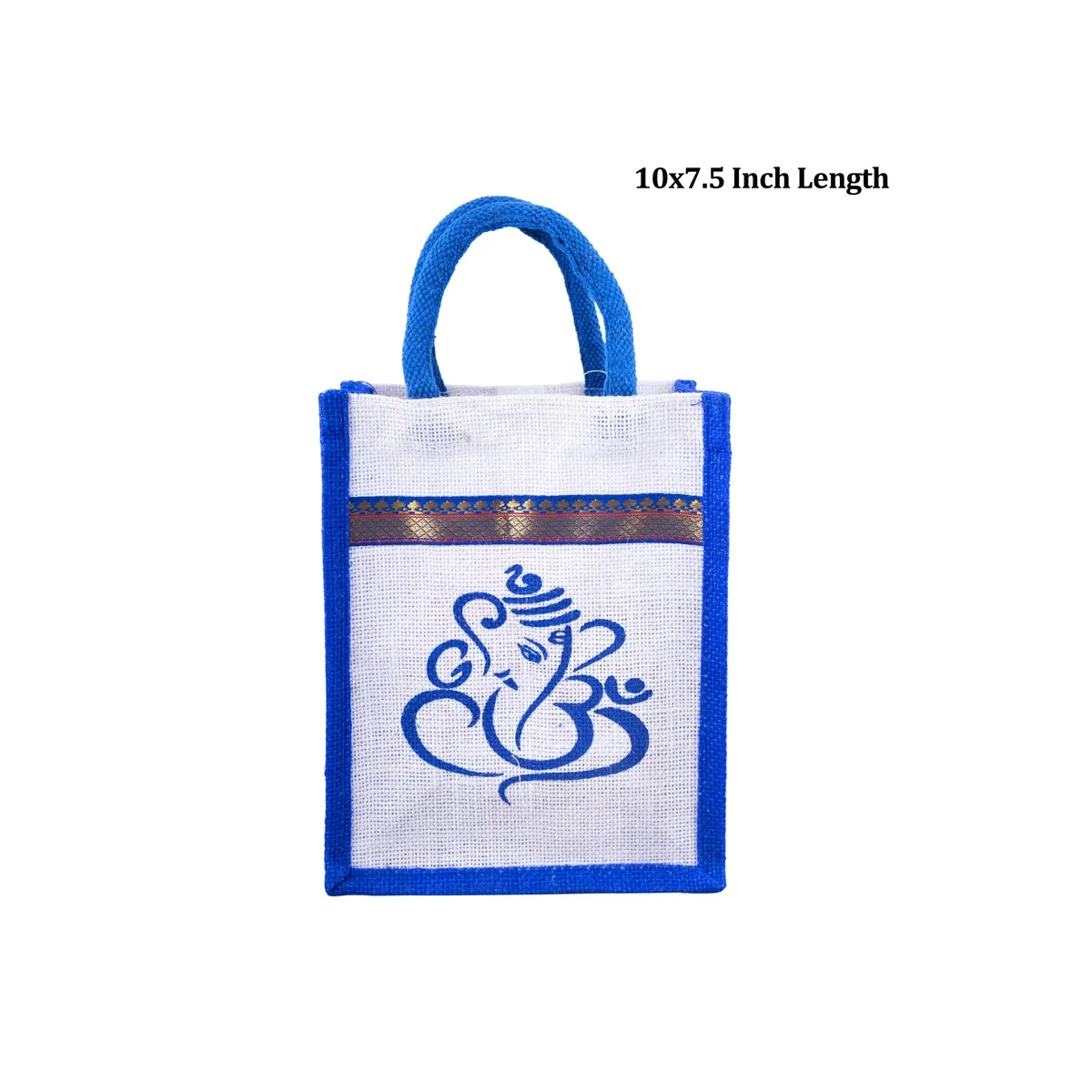 Jute Bag With Velcro - 10 x 7.5 Inches | Jute Shopping Bag/ Jute Tote Bag for Women/ 95 Gms/ Assorted Colour
