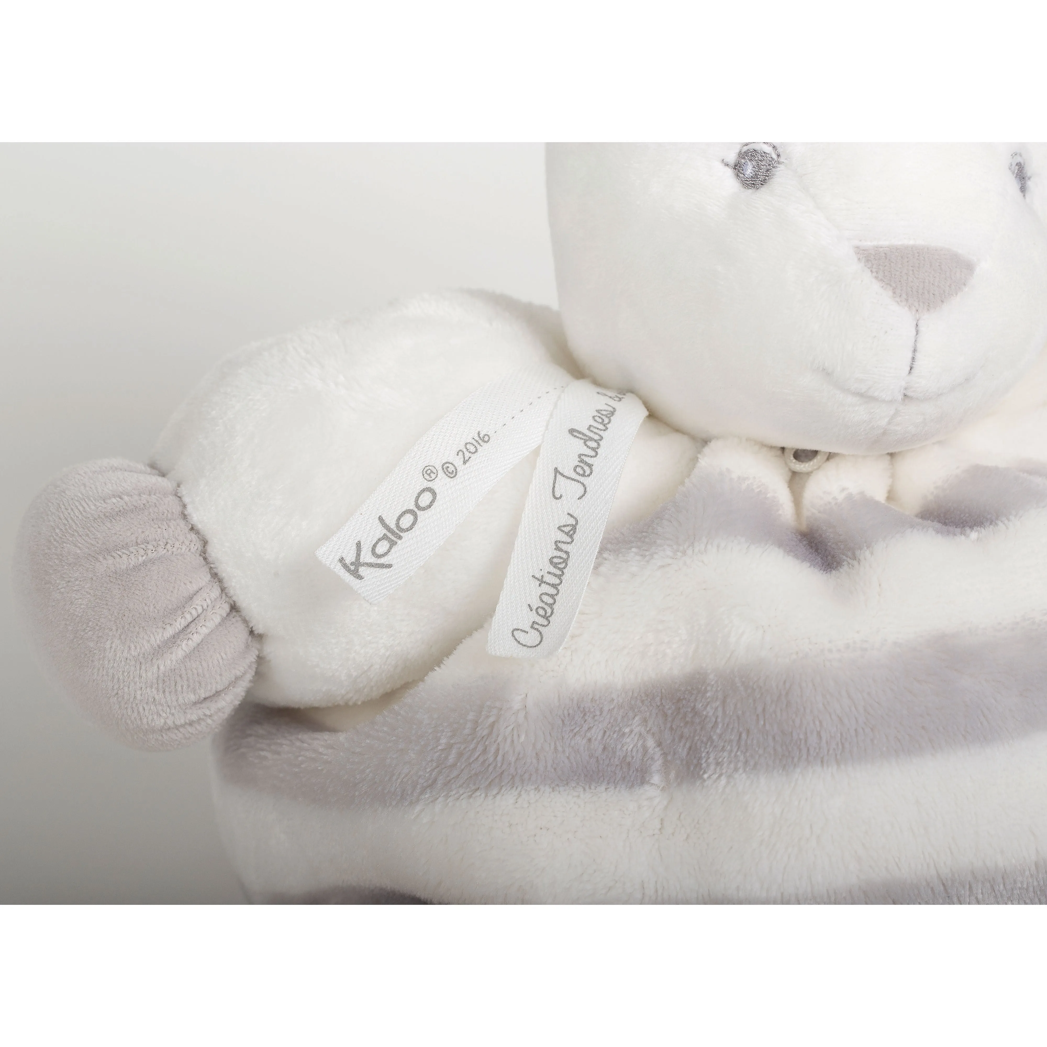Kaloo Bebe Pastel Chubby Rabbit Grey and Cream Small