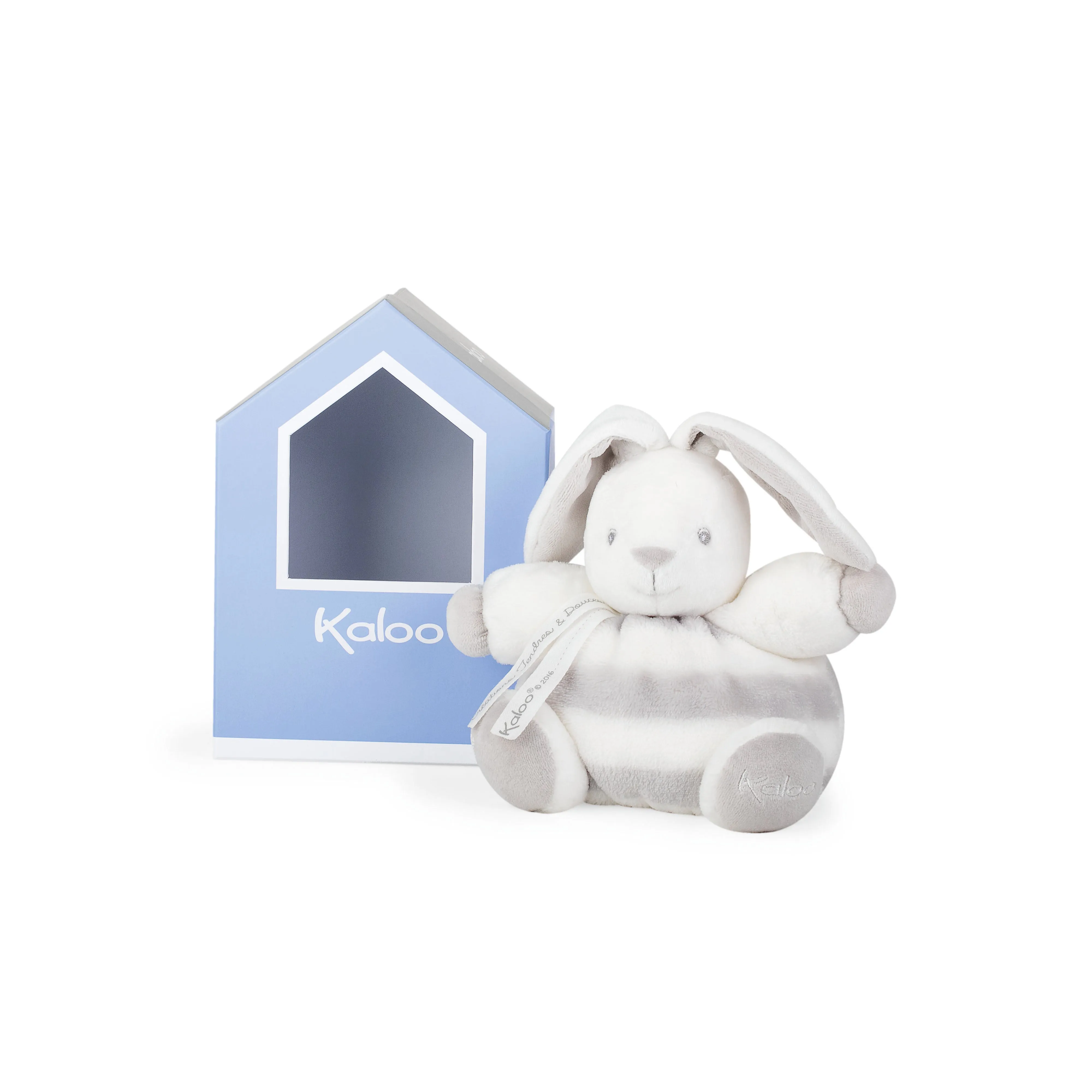 Kaloo Bebe Pastel Chubby Rabbit Grey and Cream Small