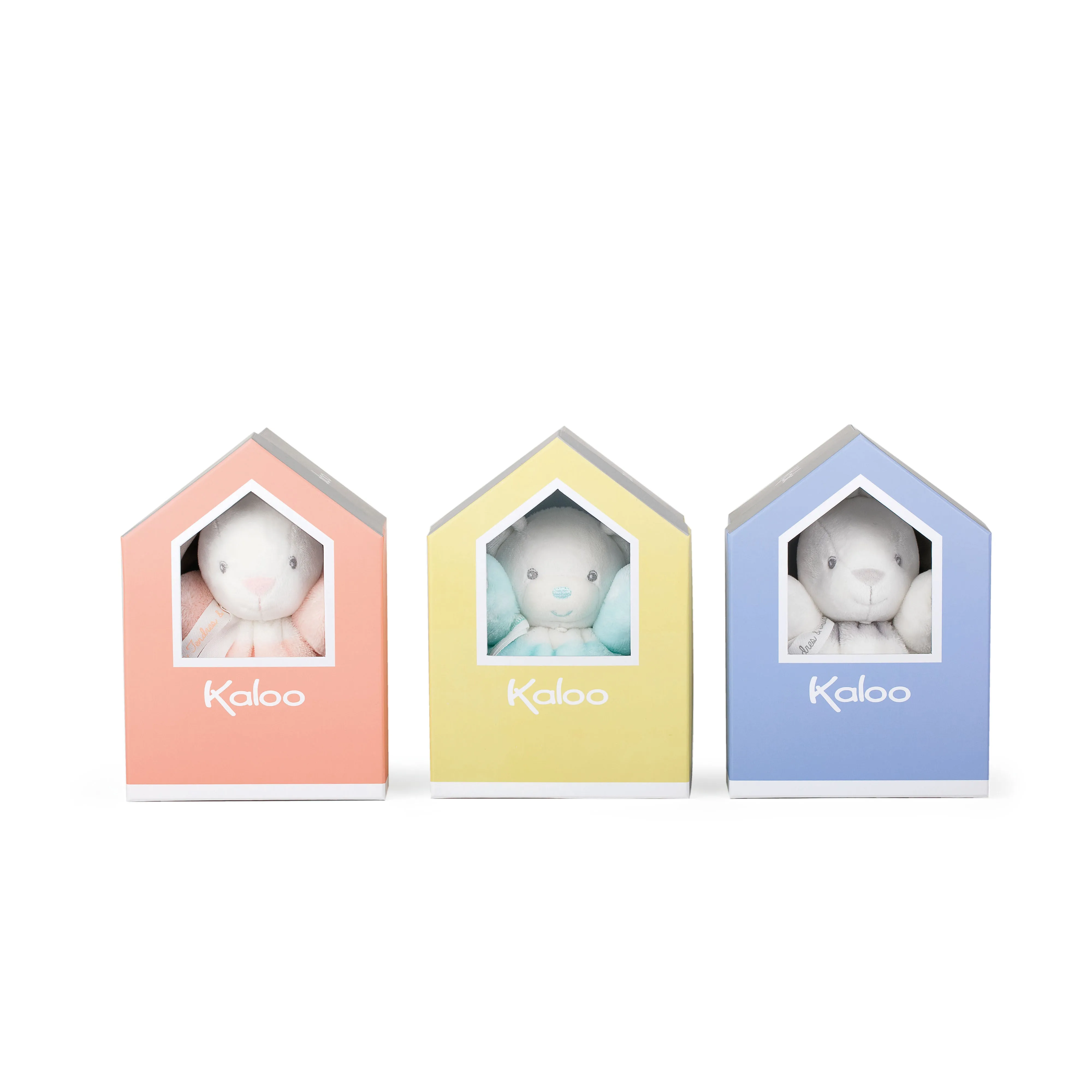 Kaloo Bebe Pastel Chubby Rabbit Grey and Cream Small