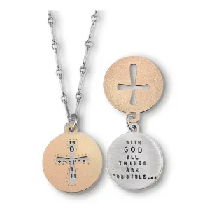 Kathy Bransfield "With God All Things Are Possible" Necklace