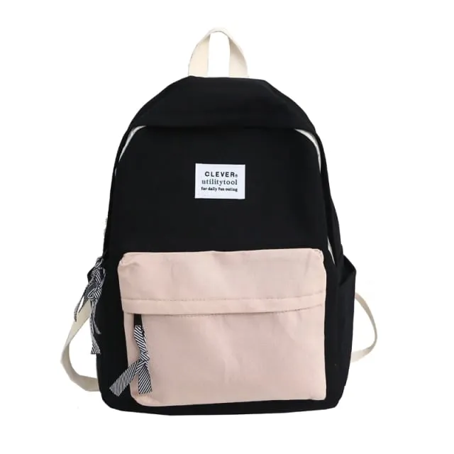 Kawaii Pastel Color Block Backpack