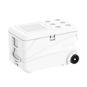 Keep Cold Ice Box / Cooler Box with Wheels 84L (White)