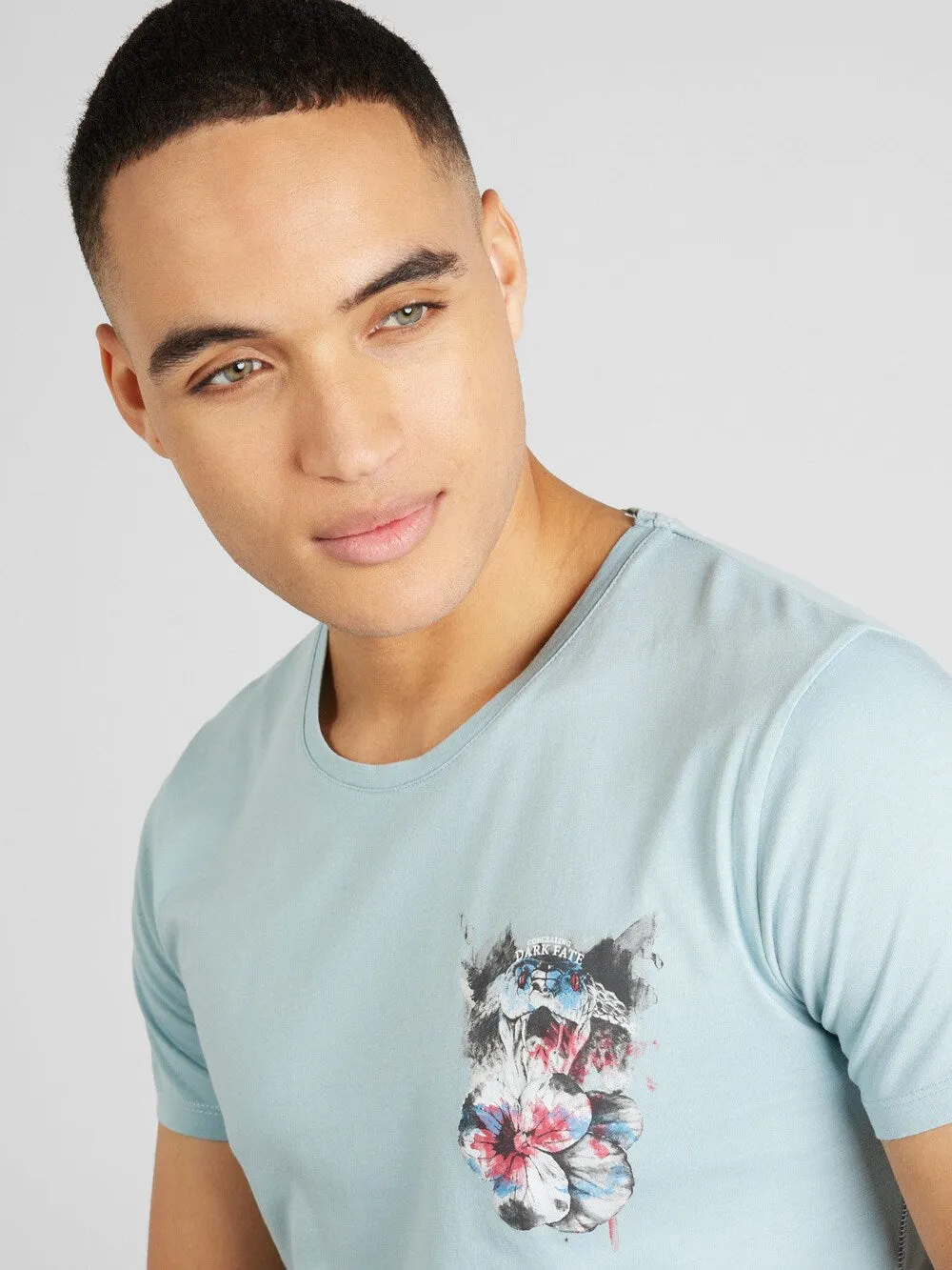Key Largo DARK FATE T-shirt, pastel blue