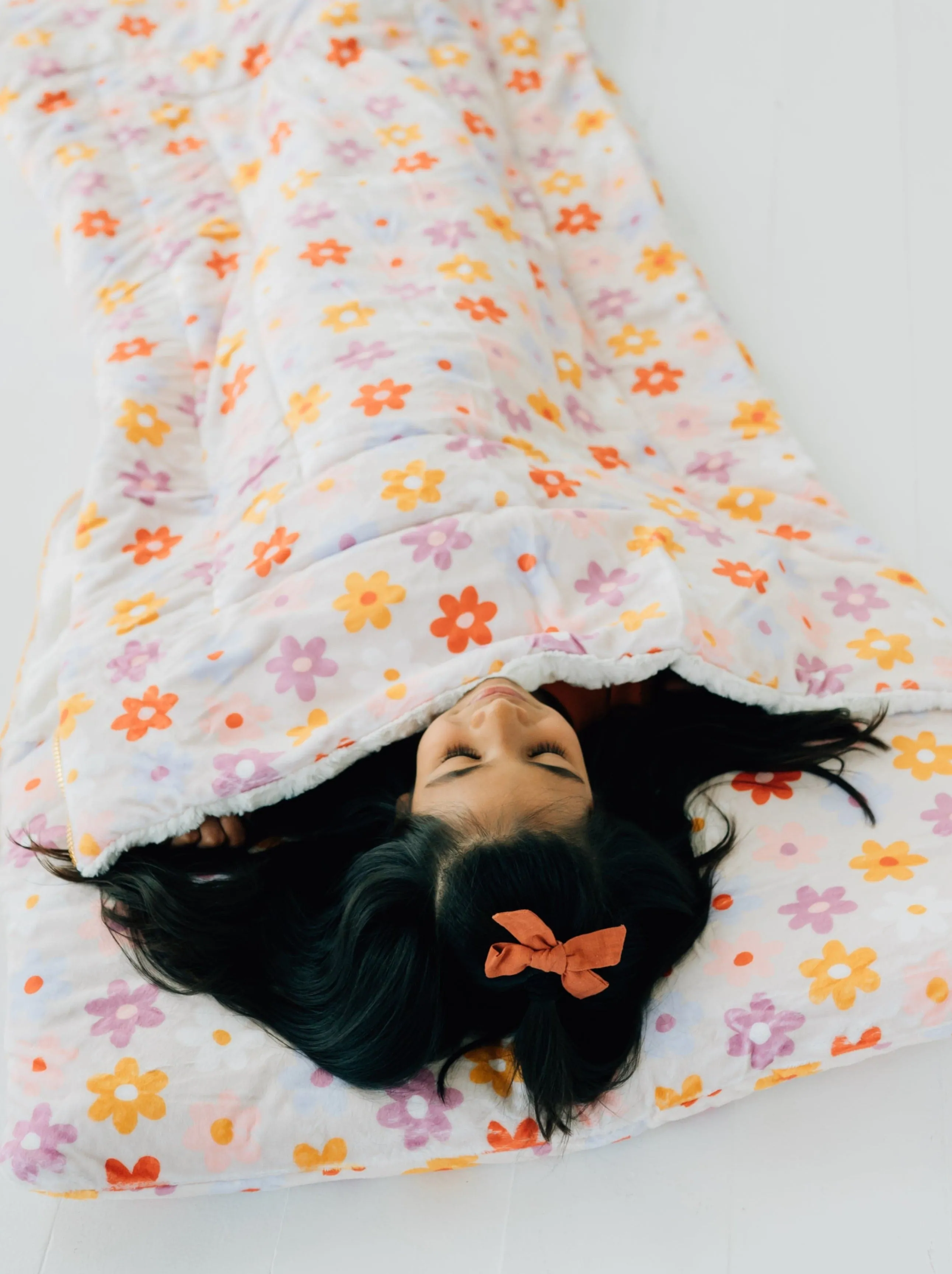 Kids Sleeping Bag with Pillow by JulesRoche | Minky Lining & Built-in Pillow