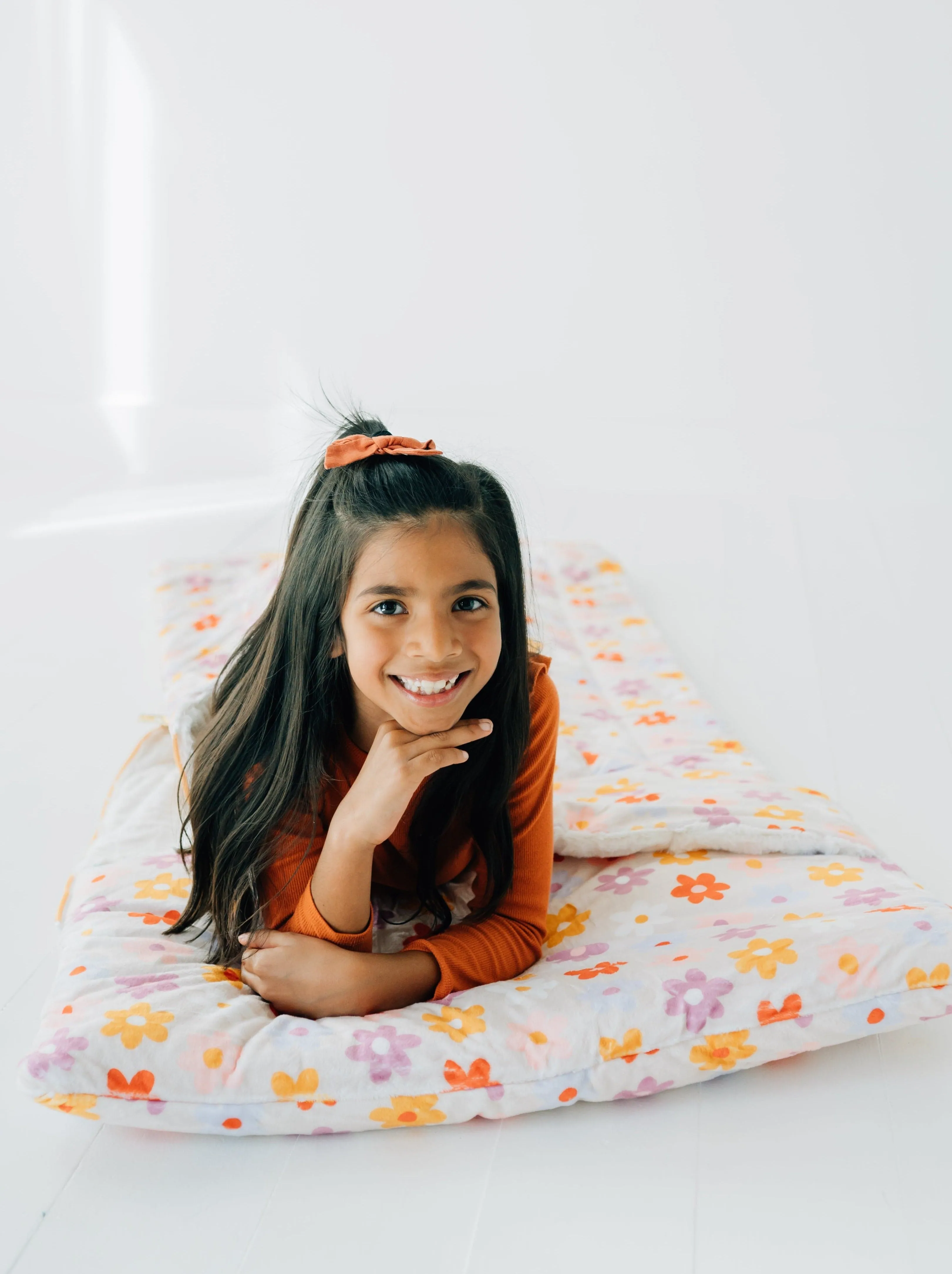 Kids Sleeping Bag with Pillow by JulesRoche | Minky Lining & Built-in Pillow