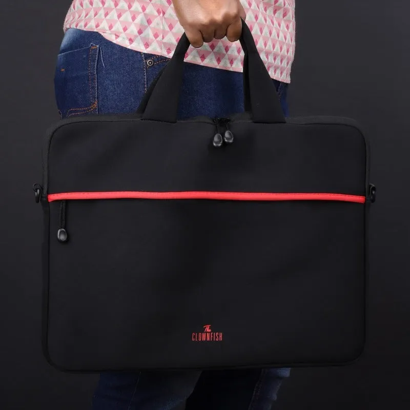 Laptop Sleeve with Shoulder Strap & Trolley Strap | 15.6 inch | Black | 2.5L Capacity